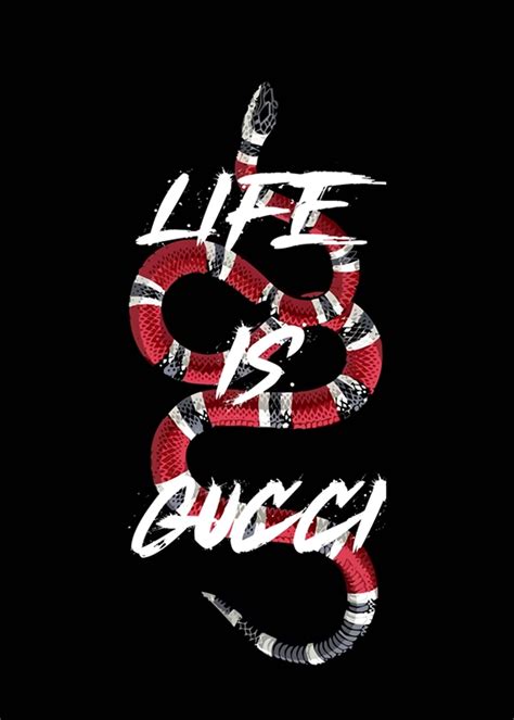 life is gucci snake painting